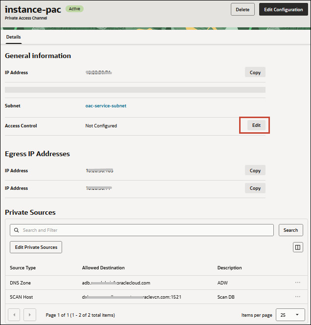 Edit Access Control