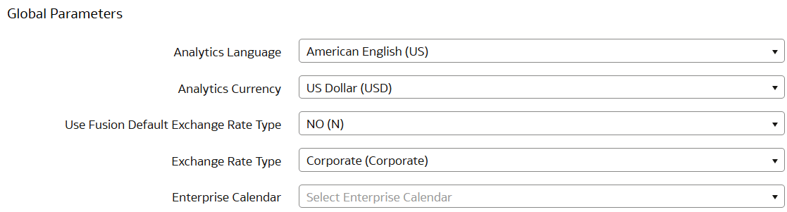 Global parameters on the Pipeline Settings page Global parameters on the Pipeline Settings page