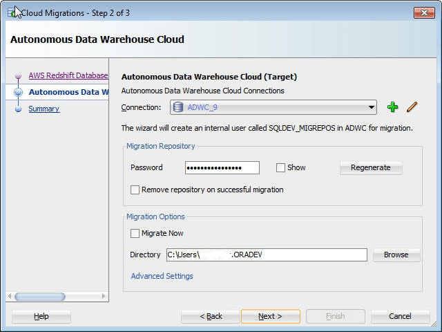 Description of adw_migrate_redshift_step2of3.png follows