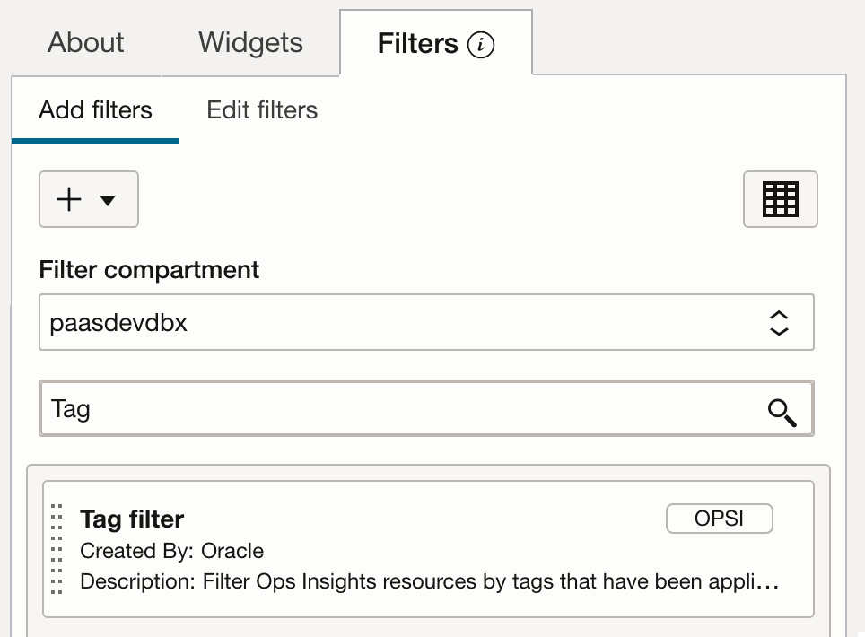 Add Filter to Dashboard
