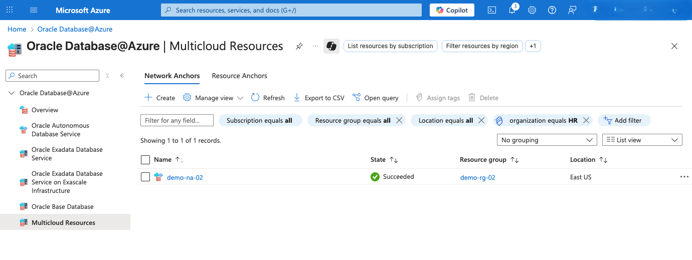 This screenshot shows how to view a Network Anchor. This screenshot shows how to view a Network Anchor.